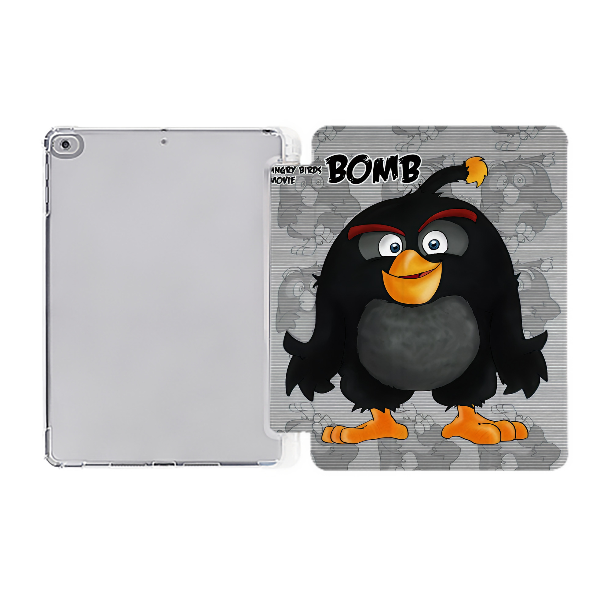 （画像用） Angry Birds アングリーバード IPad ケース ペン収納付き 三つ折りスタンド PUレザー×シリコン 対応機種9.5/10.5/10.9インチ